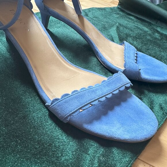 Talbots Leather Robin's Egg Blue 1 Inch ankle strap heels - size 11 - Unworn - Picture 4 of 4